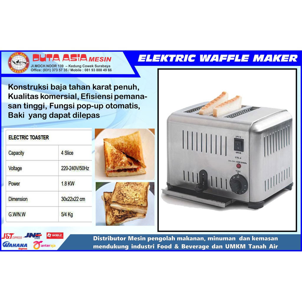 MESIN PEMANGGANG ROTI TAWAR 4 SLICE