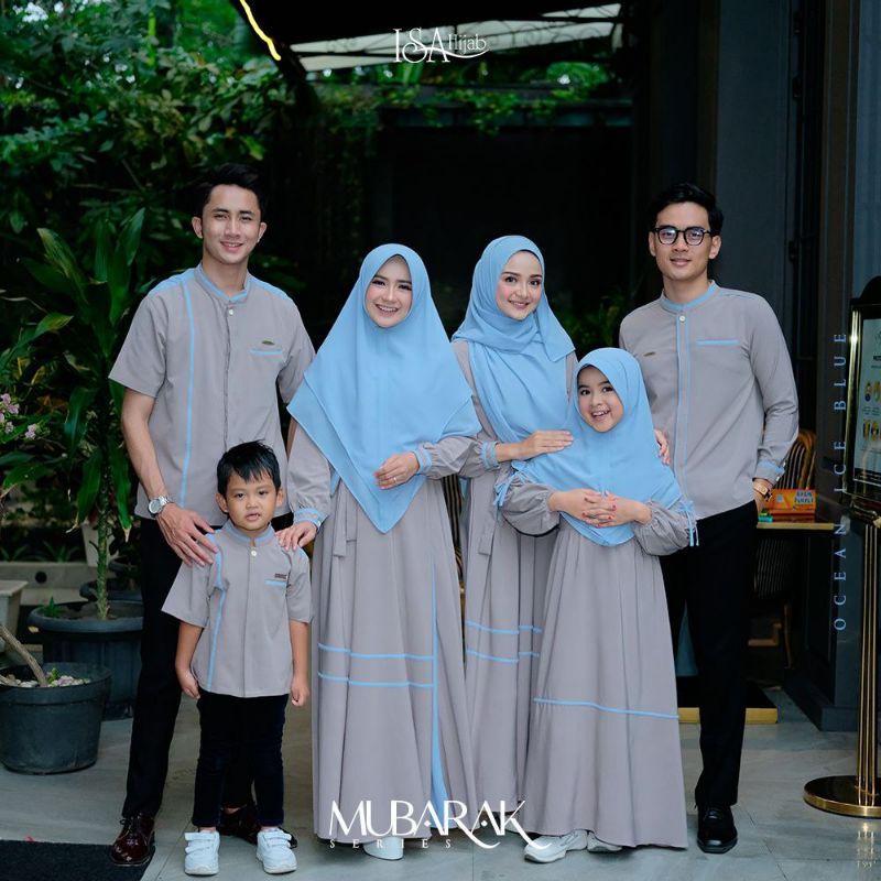 Moslem Ori Couple Sarimbit Family Set Mubarak Series By Isa Hijab (Ready Please Cekstok)