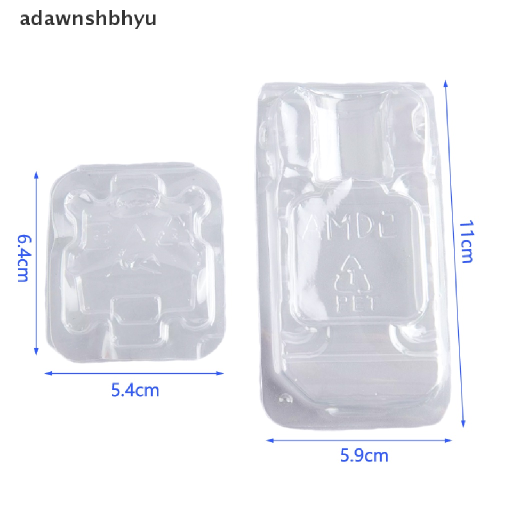 Adawnshbhyu 10pcs Storage Clamshell Case Cpu775 1155kotak Pelindung AMD Untuk Chipset IC Intel