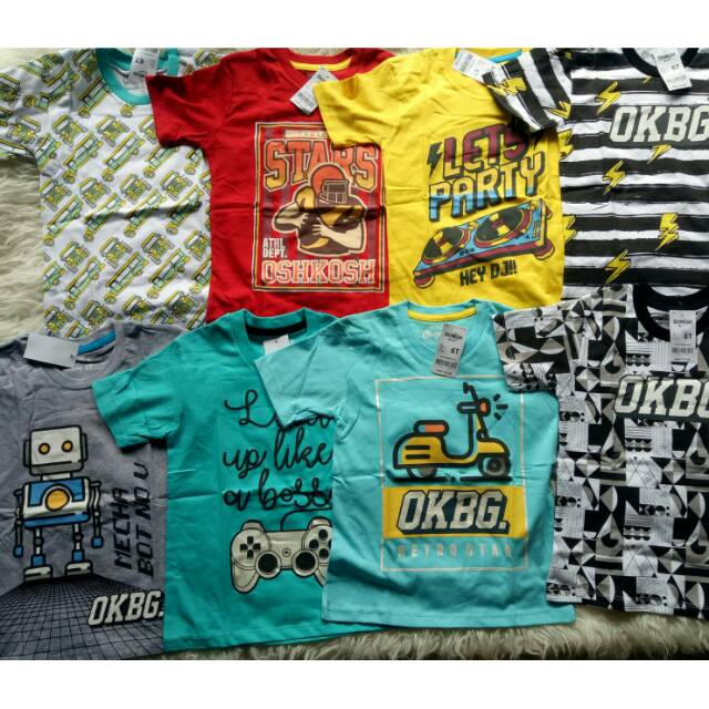 Ecer kaos Anak cwo lengan pendek oskosh little space Ecer kaos Anak cwo lengan pendek oskosh little space