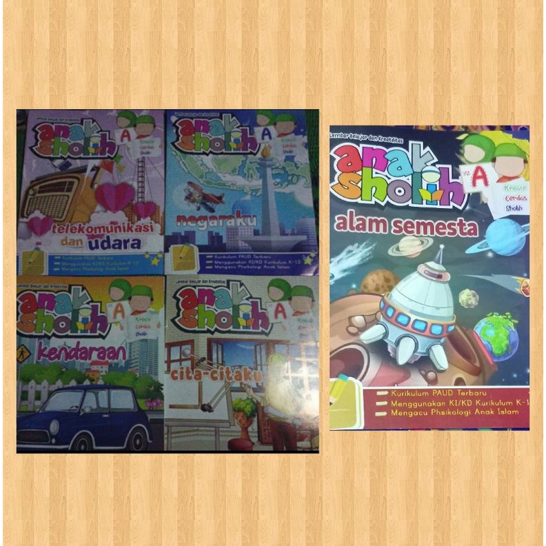 Paket 5 Majalah Anak Sholih TK A semester 2