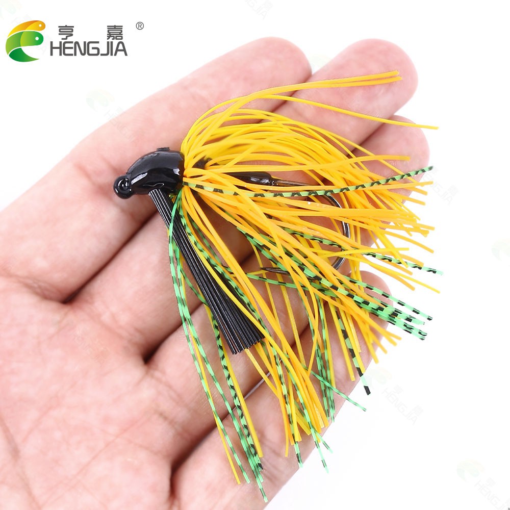 Hengjia 1 Pc Umpan Pancing Soft Bait Bentuk Cacing Imitasi Spinner Bait Chatter bait weedless fishing lure Buzzbait wobbler chatterbait for bass pike walleye fish