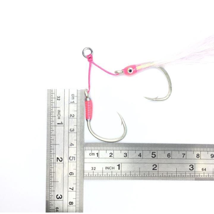 Assist Hook Jigging Double 1/0 2/0 3/0 4/0 Mata Kail Metaljig