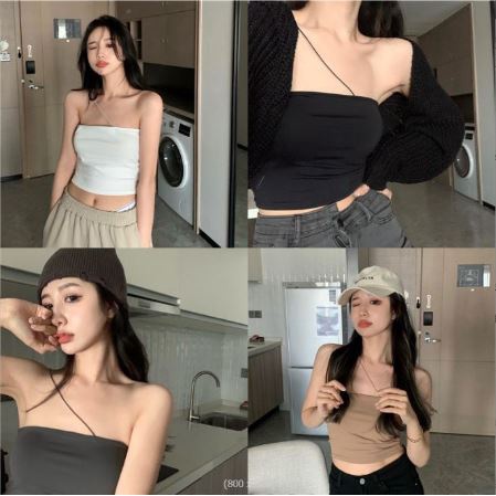 TJM BR121 Tanktop Bra Wanita Tank top Model Tali Satu Tali Spagetti Korean Fashion Import