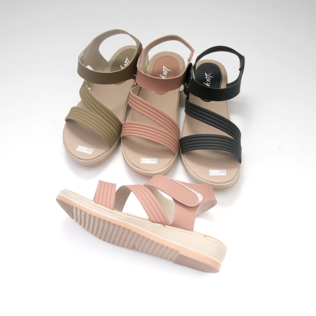 Lexy HILDA Sandal Wanita Tali Gladiator Garis Line 07