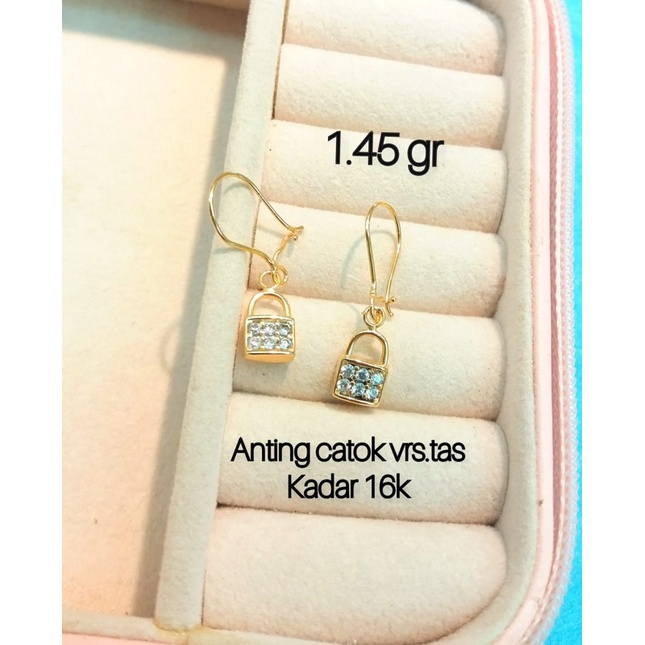 Anting model tas kadar 700/16karat desi