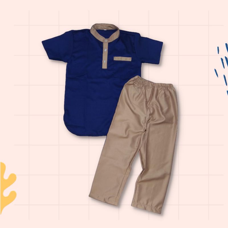 Setelan Koko Anak Toyobo Junior 6-9 Tahun/Pakaian Muslim Anak Laki-Laki/Baju Koko Anak Cowo