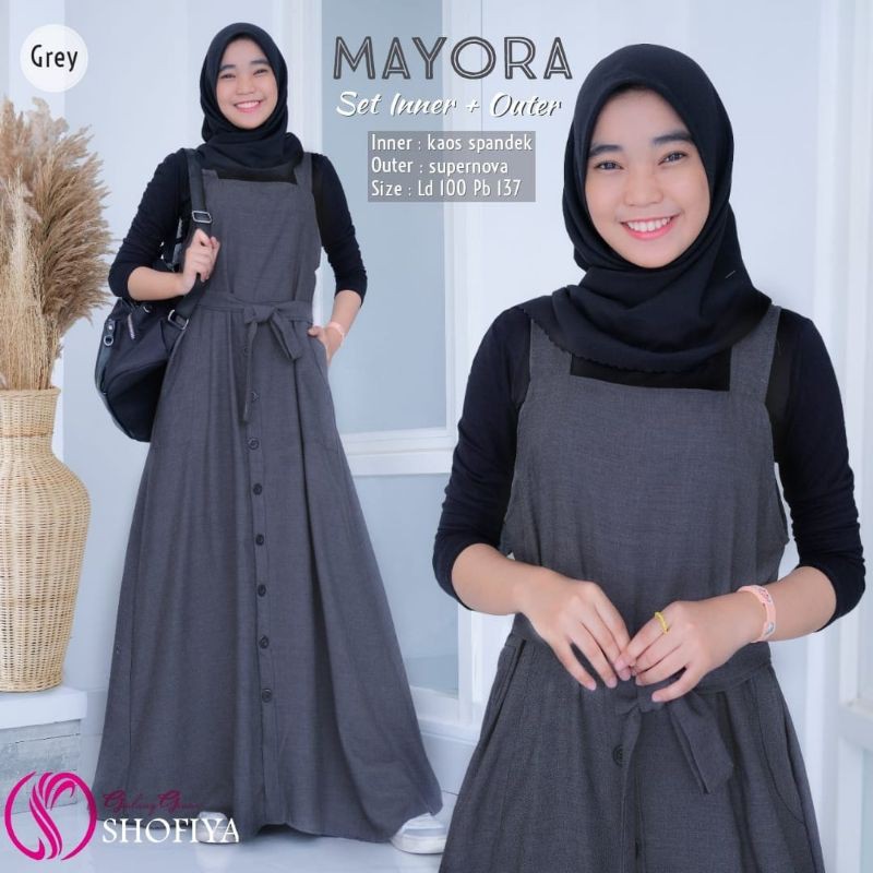 Mayora Overall Set  Dress Original By Shofiya