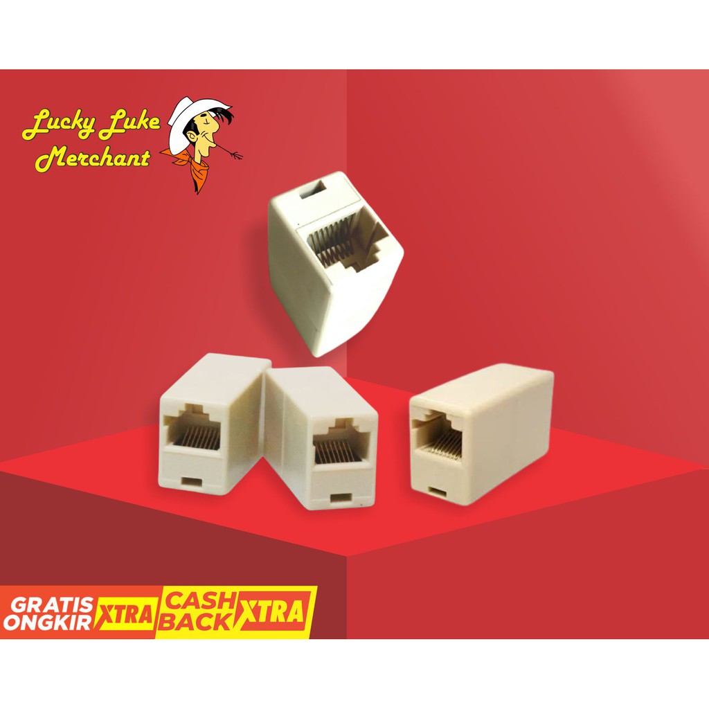 Jual Coupler Barrel Rj 45 Connector Barel Sambungan Rj45 Konektor Penyambung Kabel Lan Utp