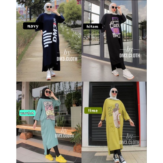 DRESS OVERSIZE / DRESS JUMBO KAOS COMBET 01