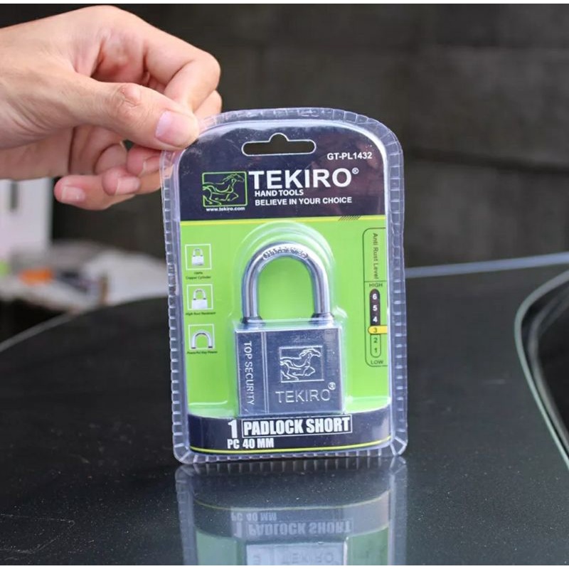 TEKIRO Kunci Gembok 40mm Pendek Padlock Short Model Kotak