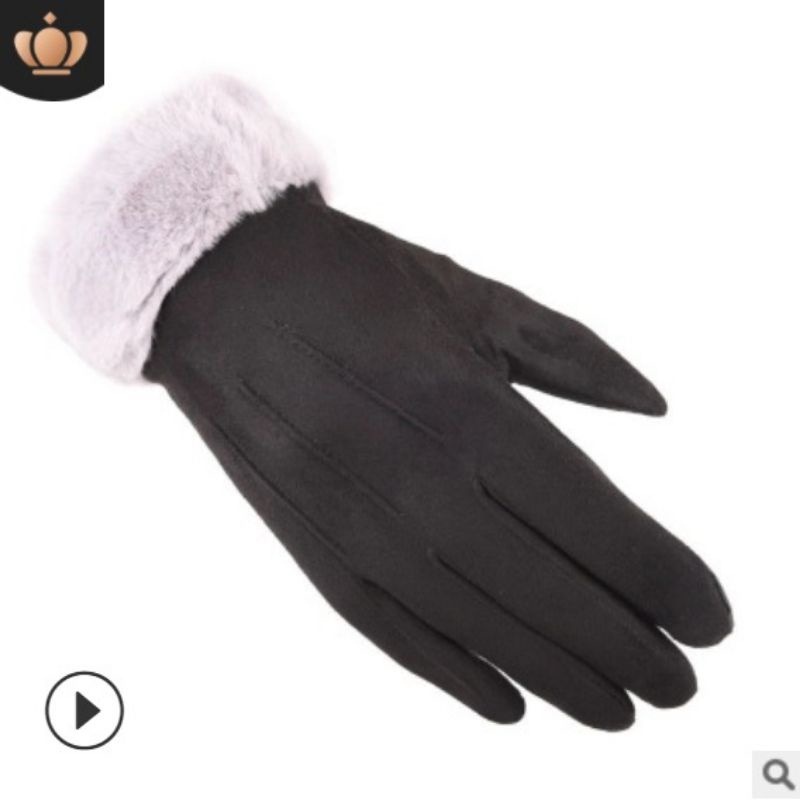 IMPORT WOMAN MAN WINTER GLOVES SUEDE SARUNG TANGAN PRIA WANITA MUSIM DINGIN