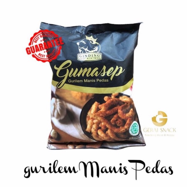 Gumasep GINDING Gurilem Crispy Pedas Manis Bumbu Kacang (70gr)