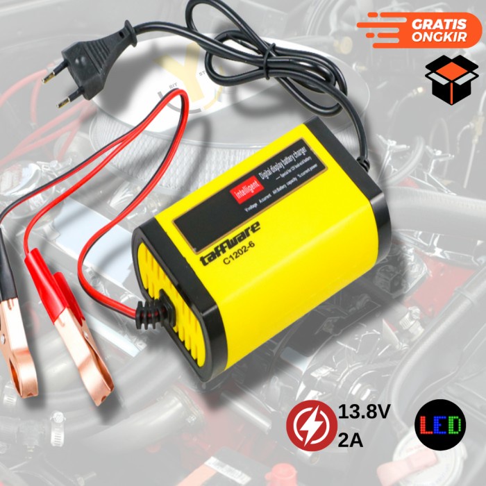 Cas Charger Aki Mobil Motor Otomatis Bagus Casan Carger 13.8V 2A 10A