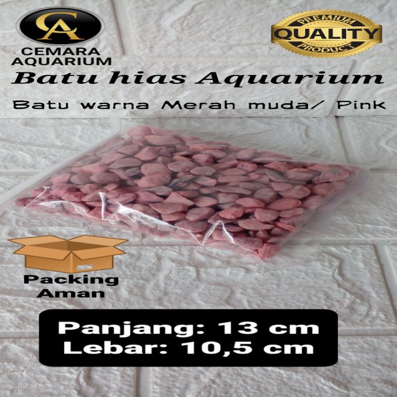 Batu hias aquarium/ batu warna merah muda/ hiasan aquarium/ aquarium