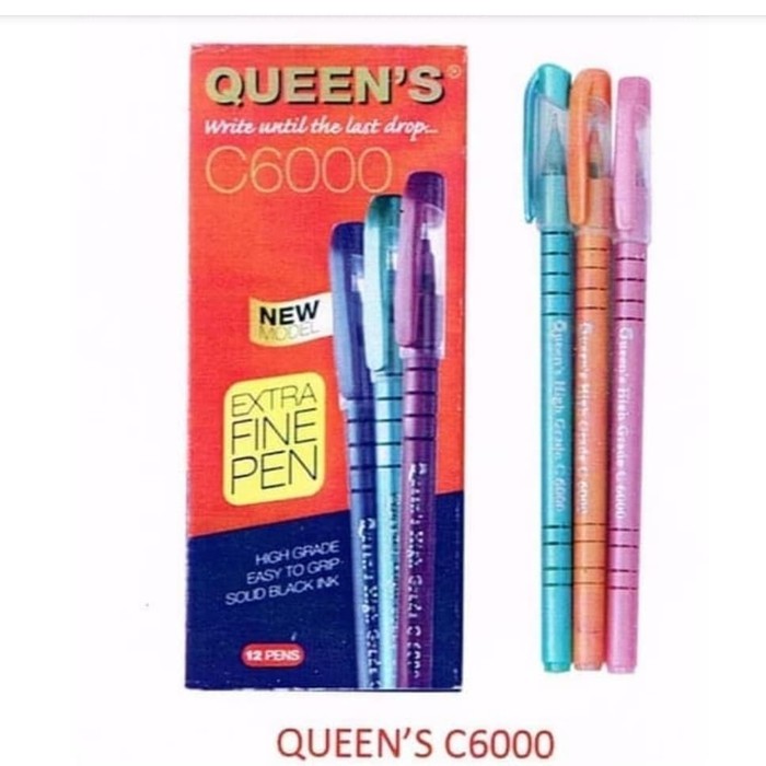 

PULPEN / PEN BOLPOIN FASTER QUEEN C6000 (Lusin -12 PCS)