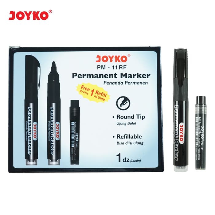 

Permanent Marker Spidol Permanen Joyko PM 11RF 1 BOX 12 PCS Limited