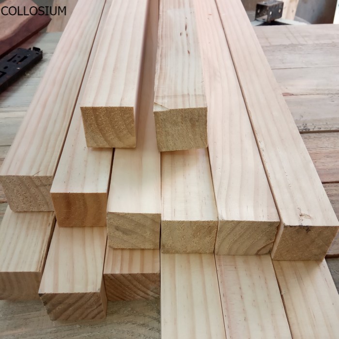 Balok Kayu Jatibelanda 100x3x3 Balok Kaki Meja Kayu Pinus Jati Belanda Serat Jerman Kualitas Super S