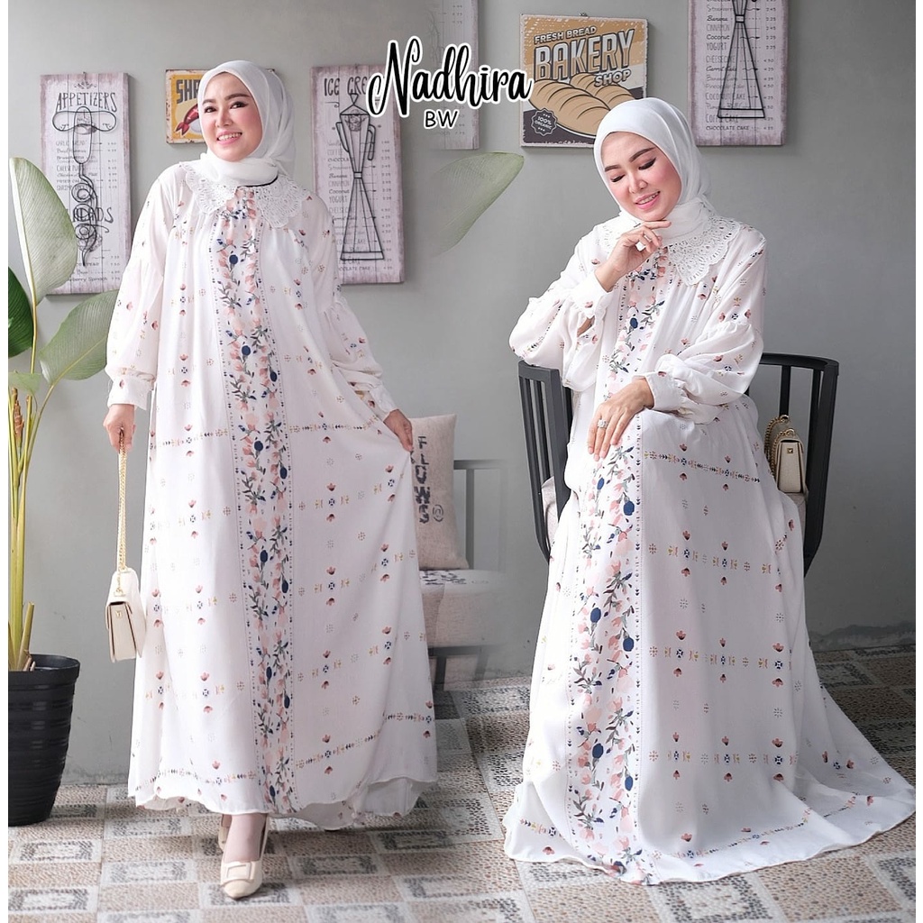 GAMIS PESTA NADHIRA DRESS KONDANGAN MOTIF BAHAN PREMIUM