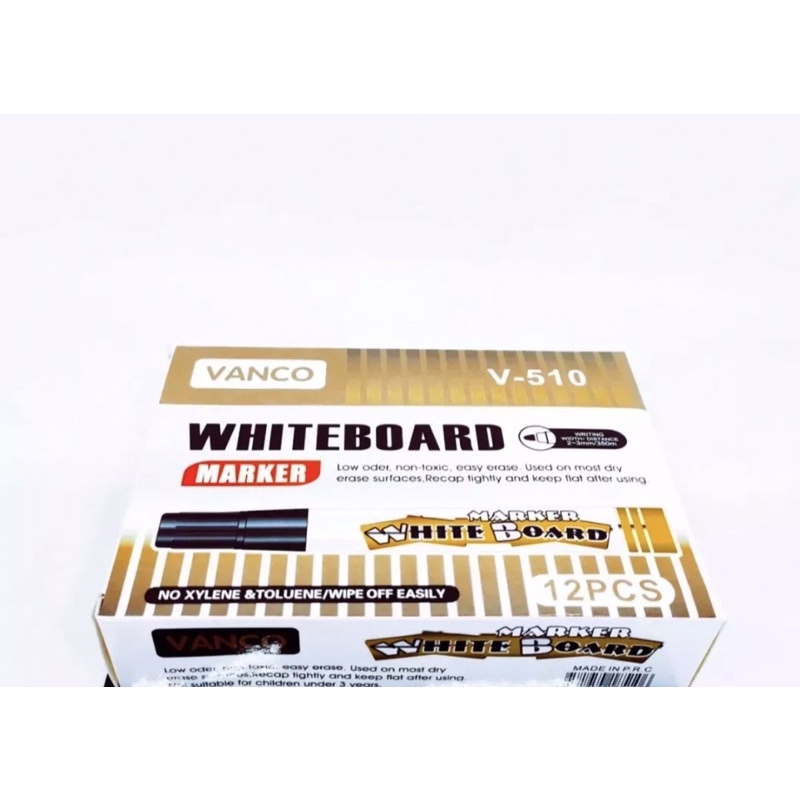 

Promo Murah!!! Vanco 12 Pcs | Spidol White Board V-510 Bisa dihapus