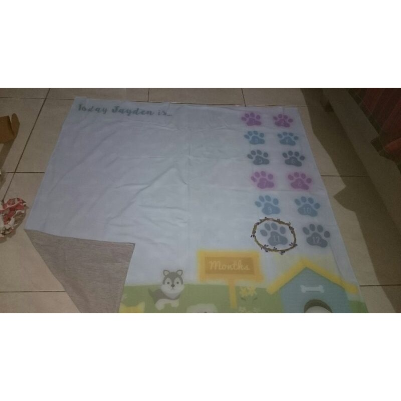 MS new selimut milestone baby milestone blanket