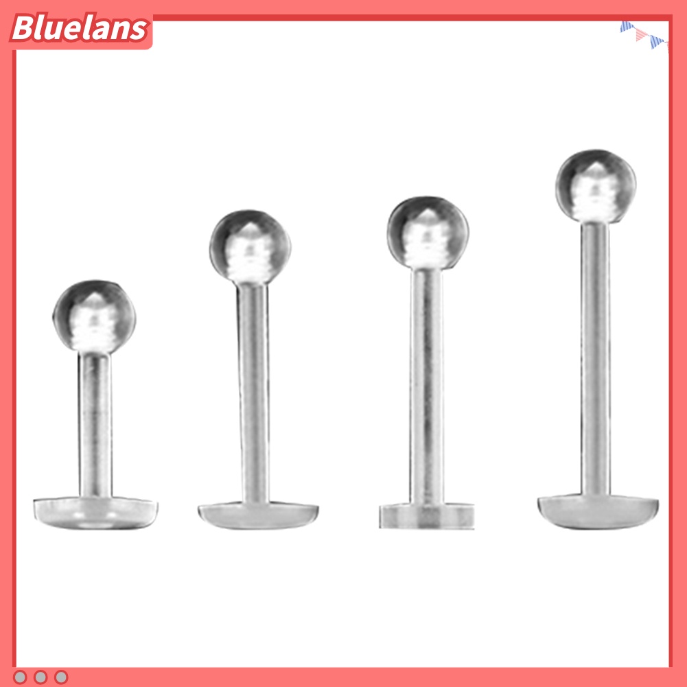 Bluelans 5Pcs Unisex Clear Round Nose Ear Lip Chin Ring Stud Bar Body Piercing Jewelry