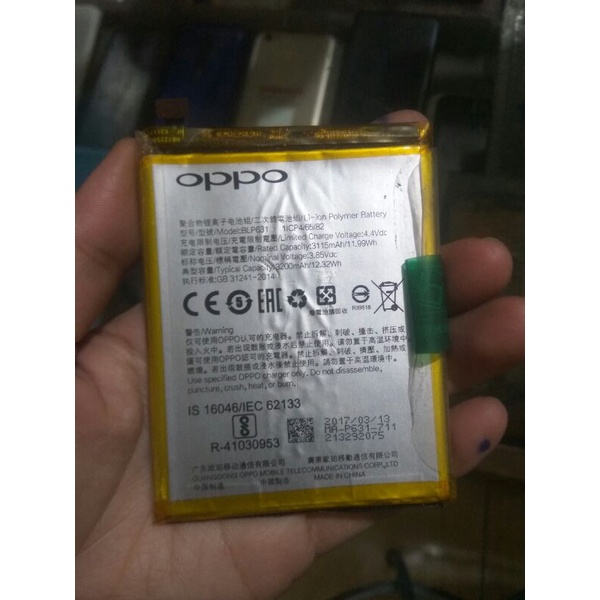 Battery Baterai Oppo F3 CPH1609 Copotan Ori