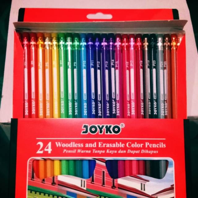Joyko Pensil Warna 24 Color CP-115 | Joyko Pensil Warna Bisa Dihapus