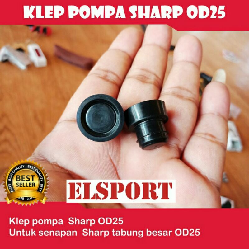 karet pompa sharp od25 - klep pompa sharp tabung besar - karet pompa sharp od25