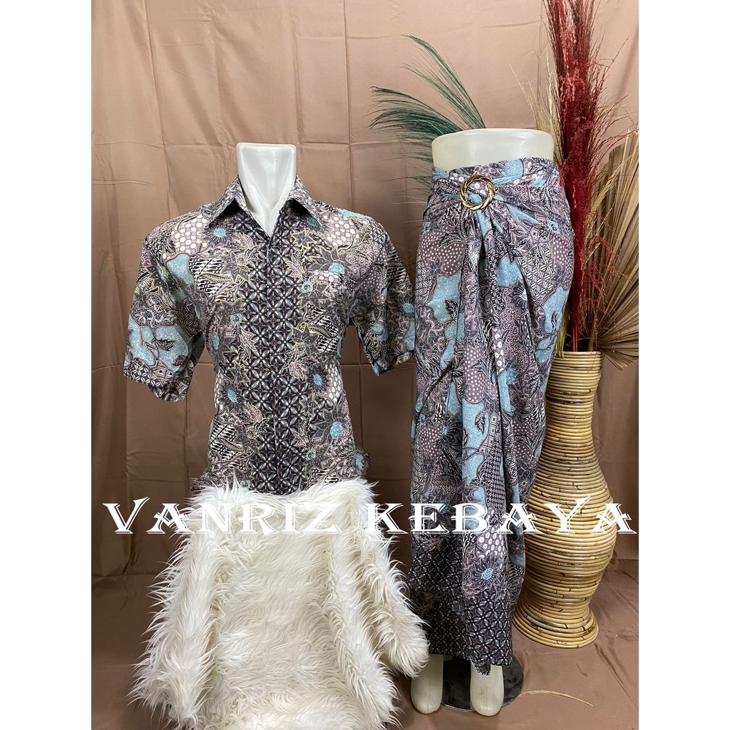 Vanriz Kebaya-Batik Couple Lengan Pendek Couple Rok Lilit