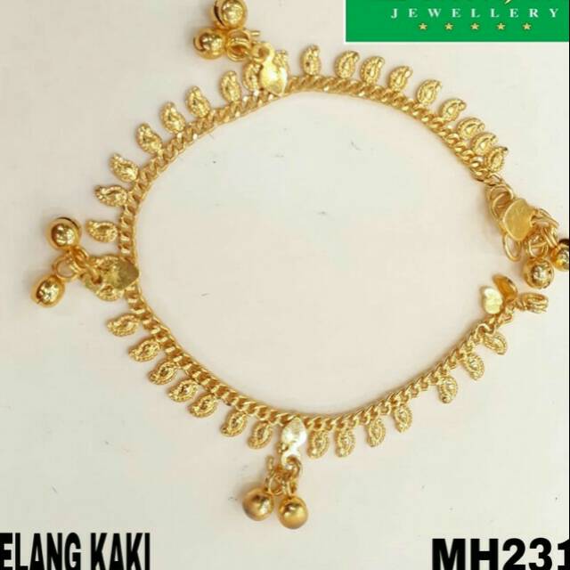 Gelang kaki dubai india lapis emas