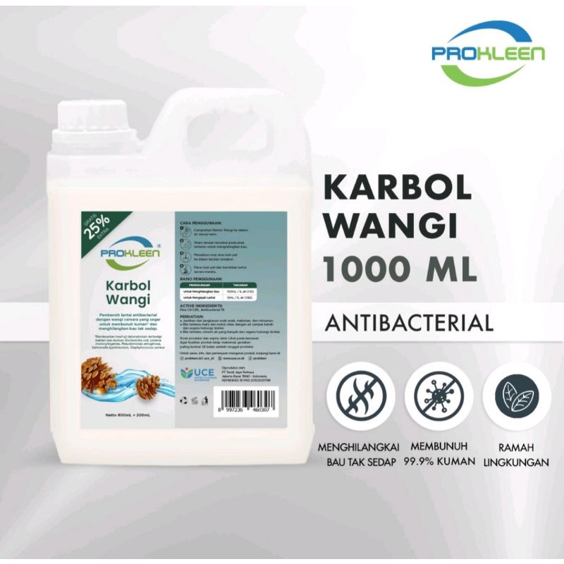 KARBOL SEREH PROKLEEN Karbol wangi 1 Liter Antibacterial