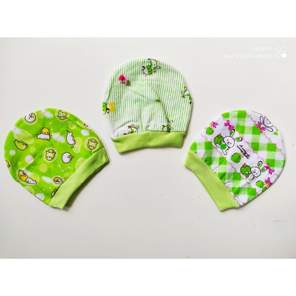 LUSINAN  Kopyah Topi Kupluk Bayi Newborn Bulat Bundar Motif Fullprint Grosir Murah