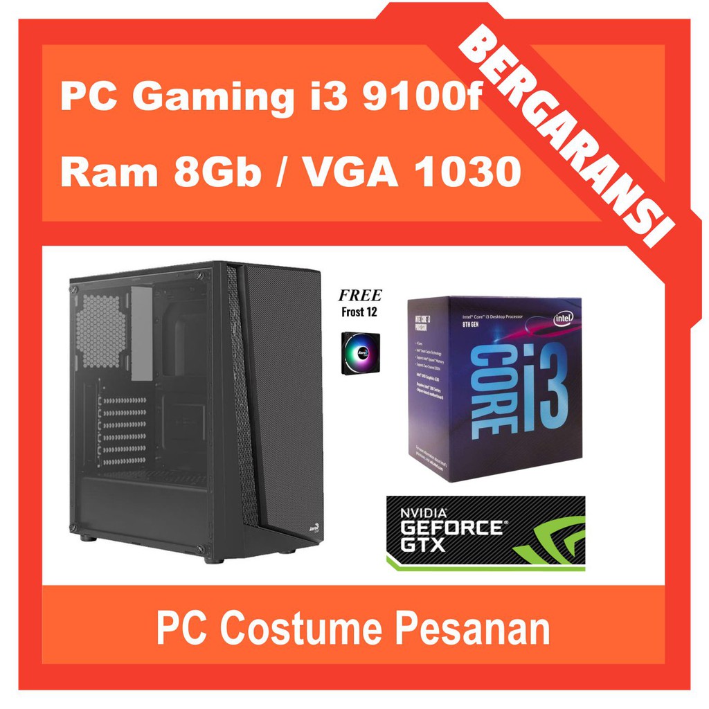 PC Gaming i3 9100F feat VGA MSI gt 1030 2gb ddr5