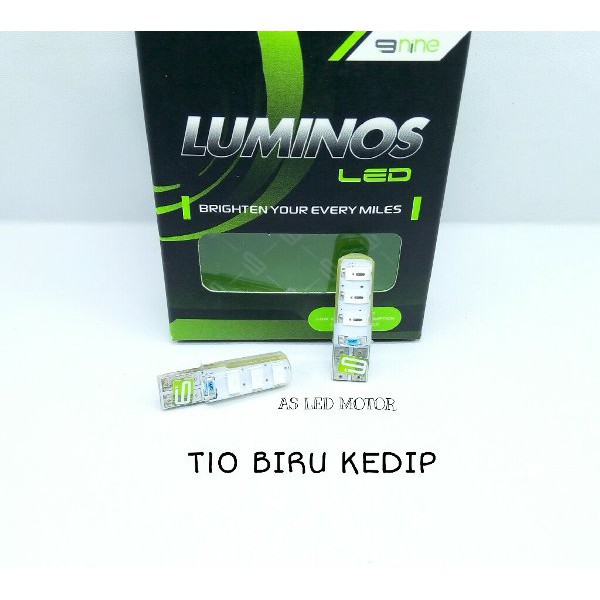 BARU LED SENJA STROBO BIRU - LAMPU T10 SILICON BIRU KEDIP