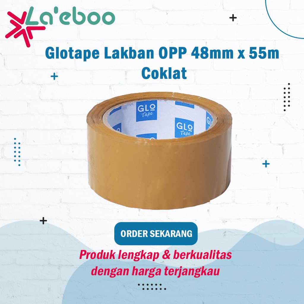 

Glotape Lakban OPP 48mm x 55m Coklat/Transparant