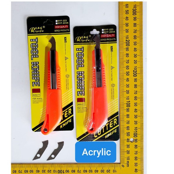 RYF Pisau Cutter Acrylic Pisau Pemotong Akrilik Plus 2 Pcs Cadangan