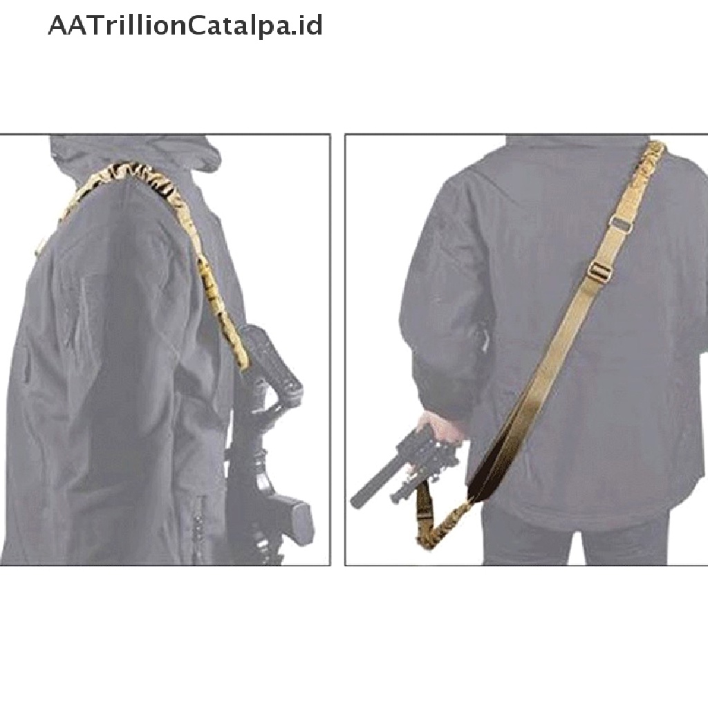 Aatrillioncatalpa Tali Sling Bungee Adjustable 2 Titik Untuk Senapan