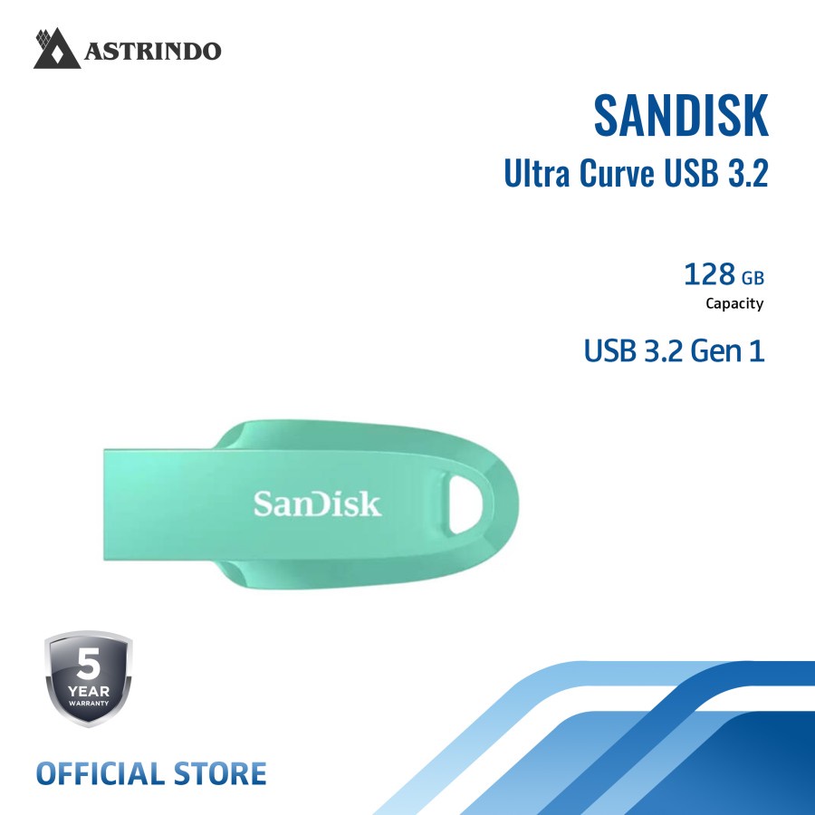Sandisk Ultra Curve USB 3.2 FlashDisk CZ550 128GB - SDCZ550-128G-G46G