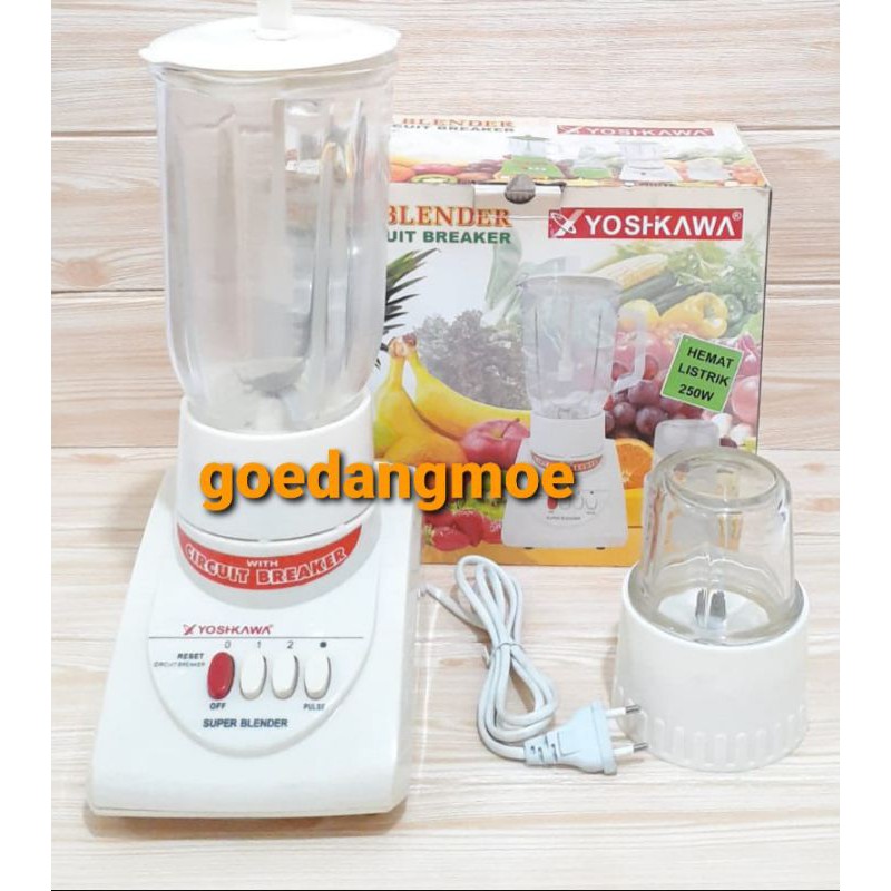 GOSEND Blender kaca Yoshikawa with circuit breaker BL-2GN Dus kado