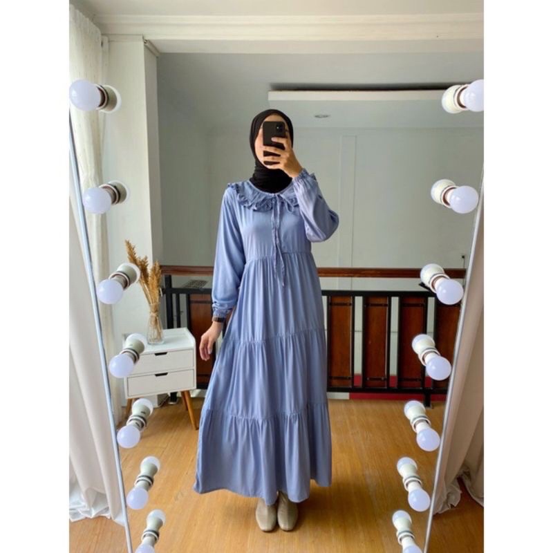 PGMT - TERMURAH FELLOW DRESS GAMIS WANITA RAYON POLOS