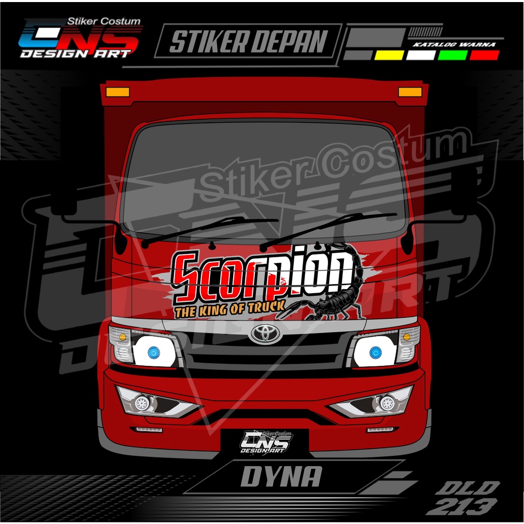 Jual Stiker Kabin Depan TRUK DYNA Custom Bisa Request Sticker Cewek ...