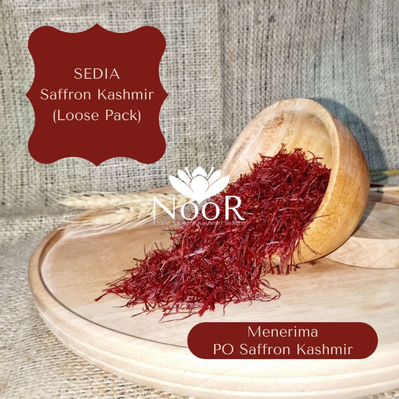 

Saffron Kashmir Premium Mongra Grade 1 (Loose Pack) | Tanpa Jar