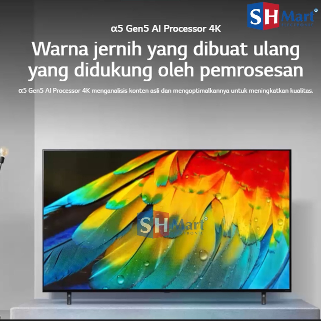 SMART TV LG 43 INCH 43NANO75SQA UHD 4K HDR NANO CELL TV 43NANO75 NEW 2022 GARANSI RESMI (MEDAN)