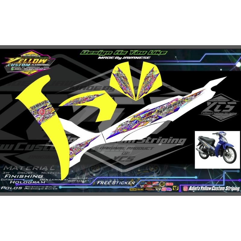 STRIPING TRANSPARAN+HOLOGRAM VEGA R NEW SUPERKILAP