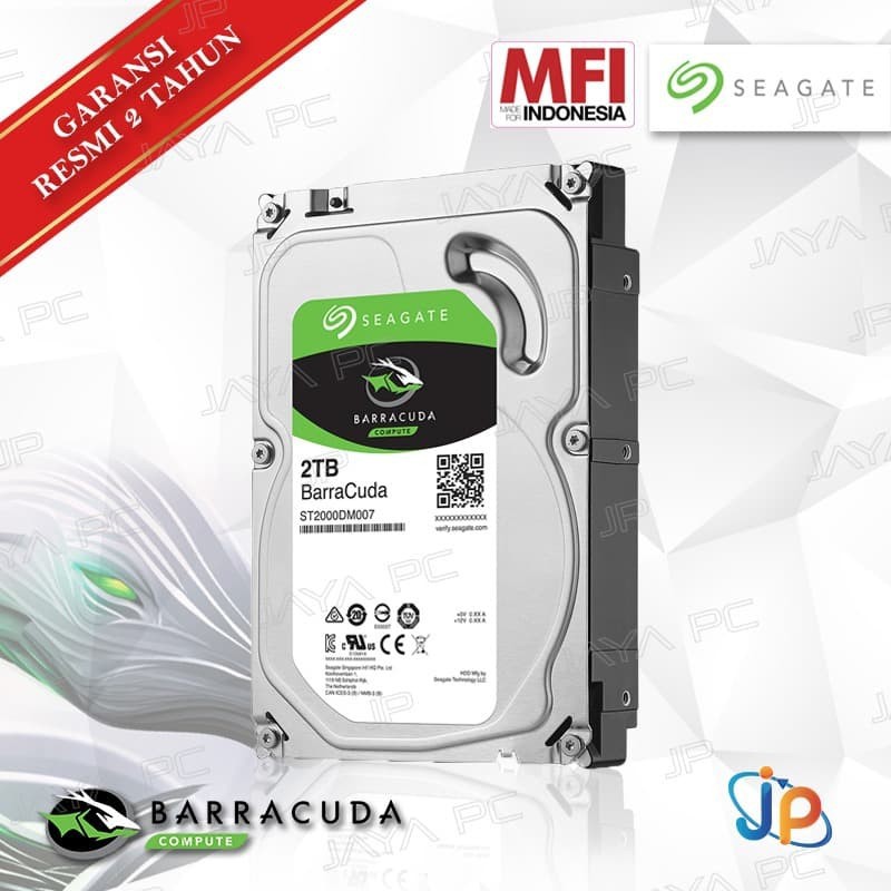 Jual HDD Harddisk Internal PC Seagate Barracuda 2TB 3.5 SATA 3 7200 RPM Shopee Indonesia