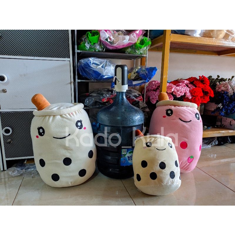 Boneka boba milk tea jumbo segalon boba segalon/boba jumbo/boba milk tea