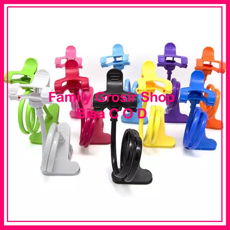 Lazypod hp 2 clips phone holder stand jepit penahan hp dudukan ponsel