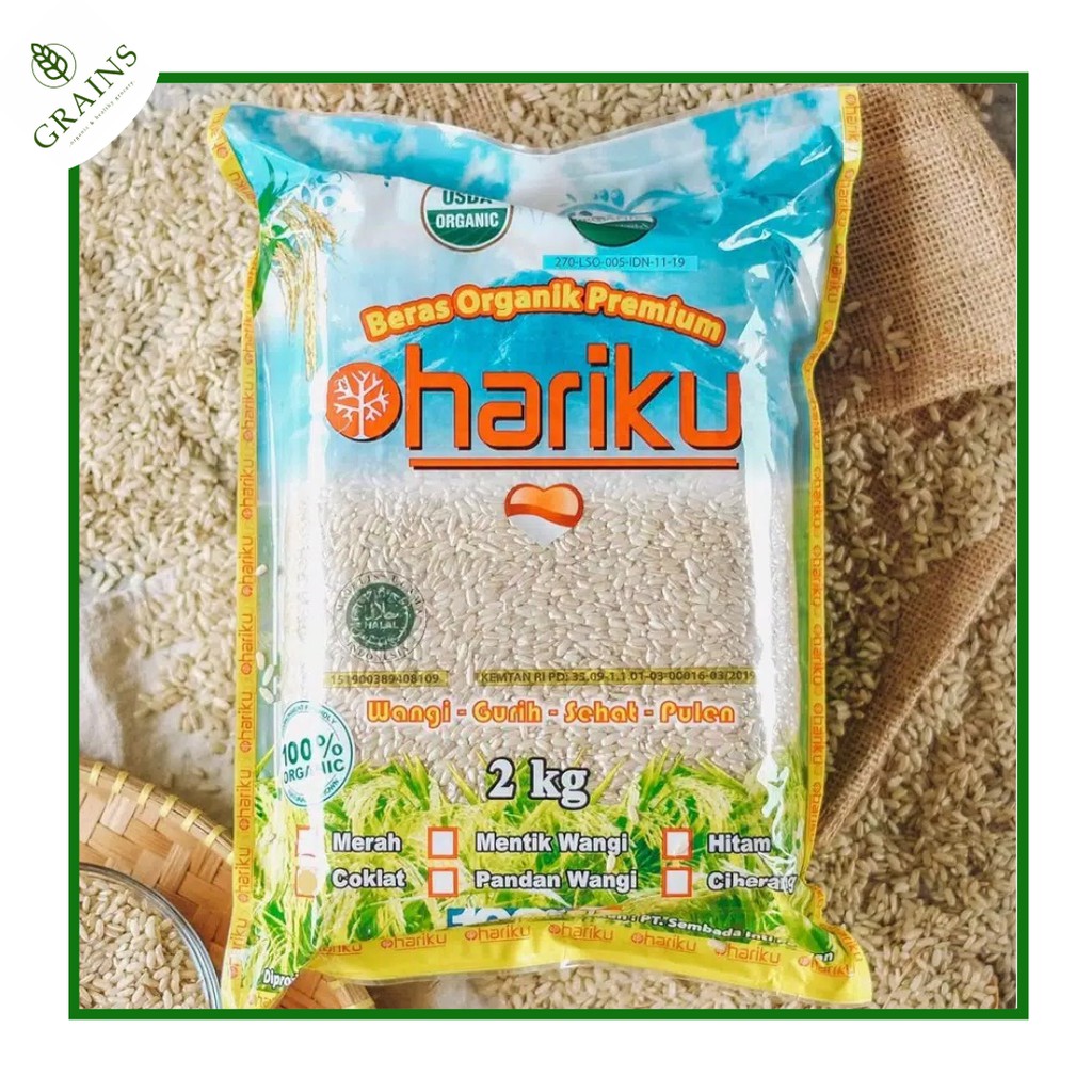 

Beras Cokelat Organik Premium Hariku 2Kg