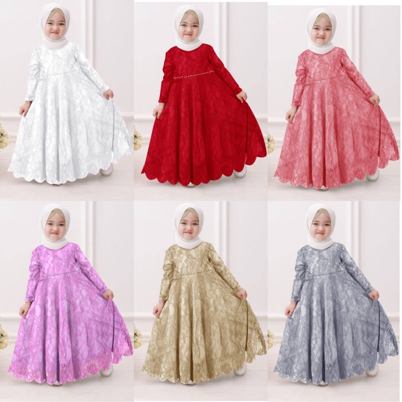 Dress Jessy kids / dress anak perempuan terbaru / dress brokat / dress kondangan / dress pesta / gau